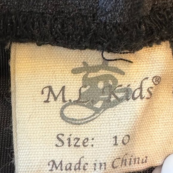 Elegant Black Kids Leggings with Lace Detail - Picture 5 of 5